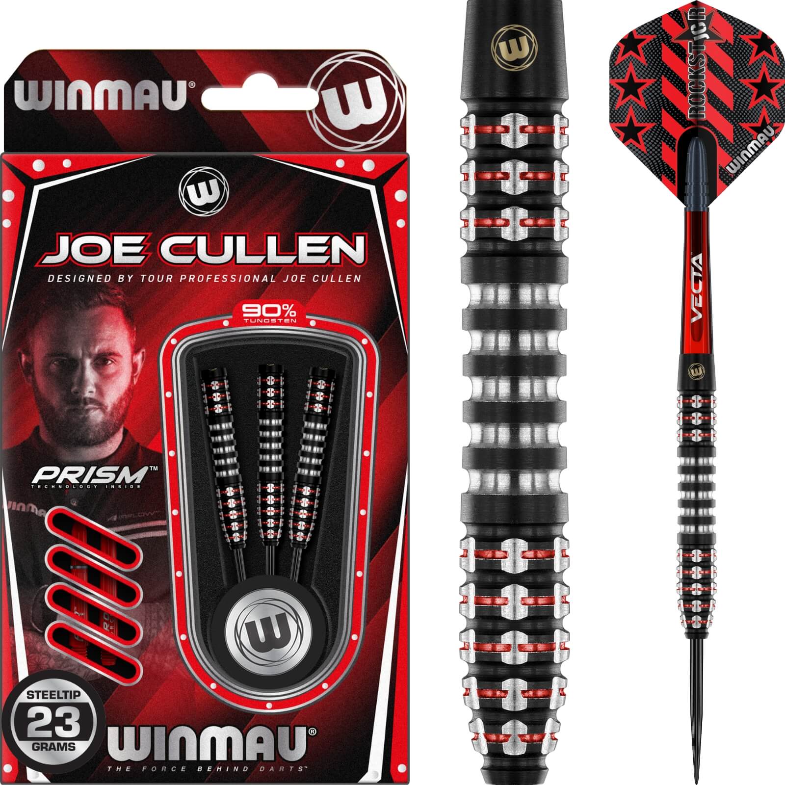 Winmau - Joe Cullen Ignition Series Darts - Steel Tip - 90% Tungsten - 21g 23g