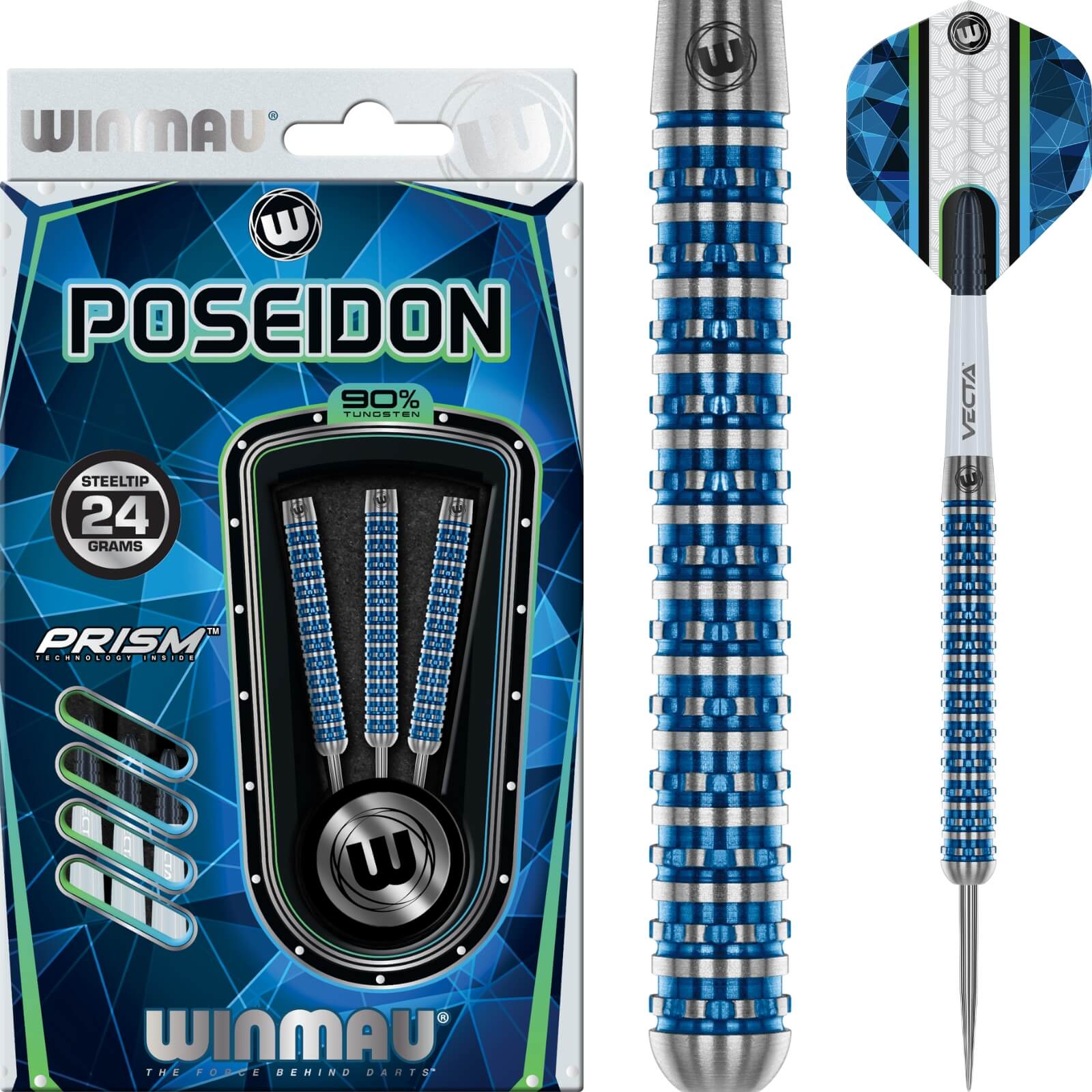 Winmau - Poseidon Darts - Steel Tip - 90% Tungsten - 23g 24g 25g