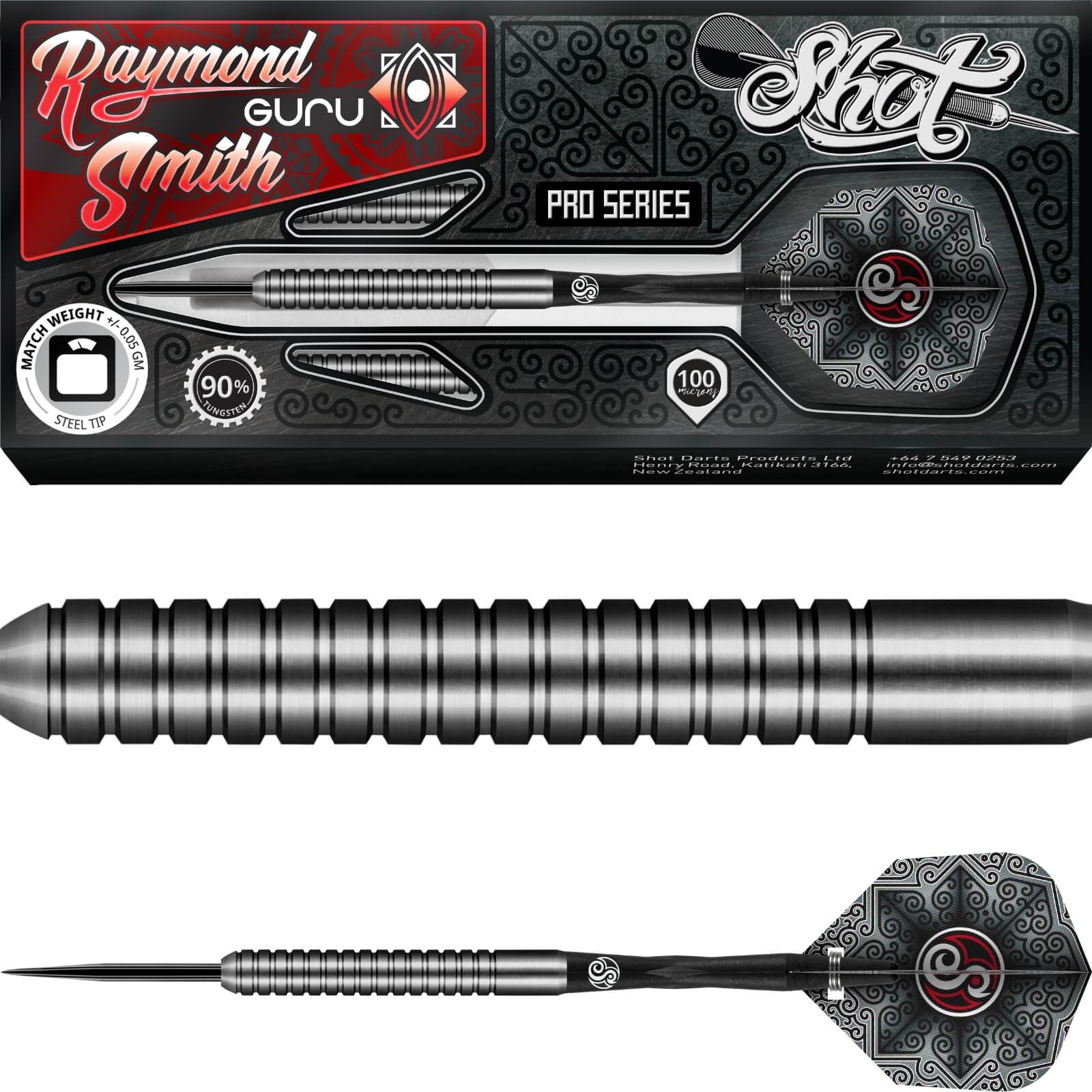 Shot - Raymond Smith Darts - Steel Tip - 90% Tungsten - 22g