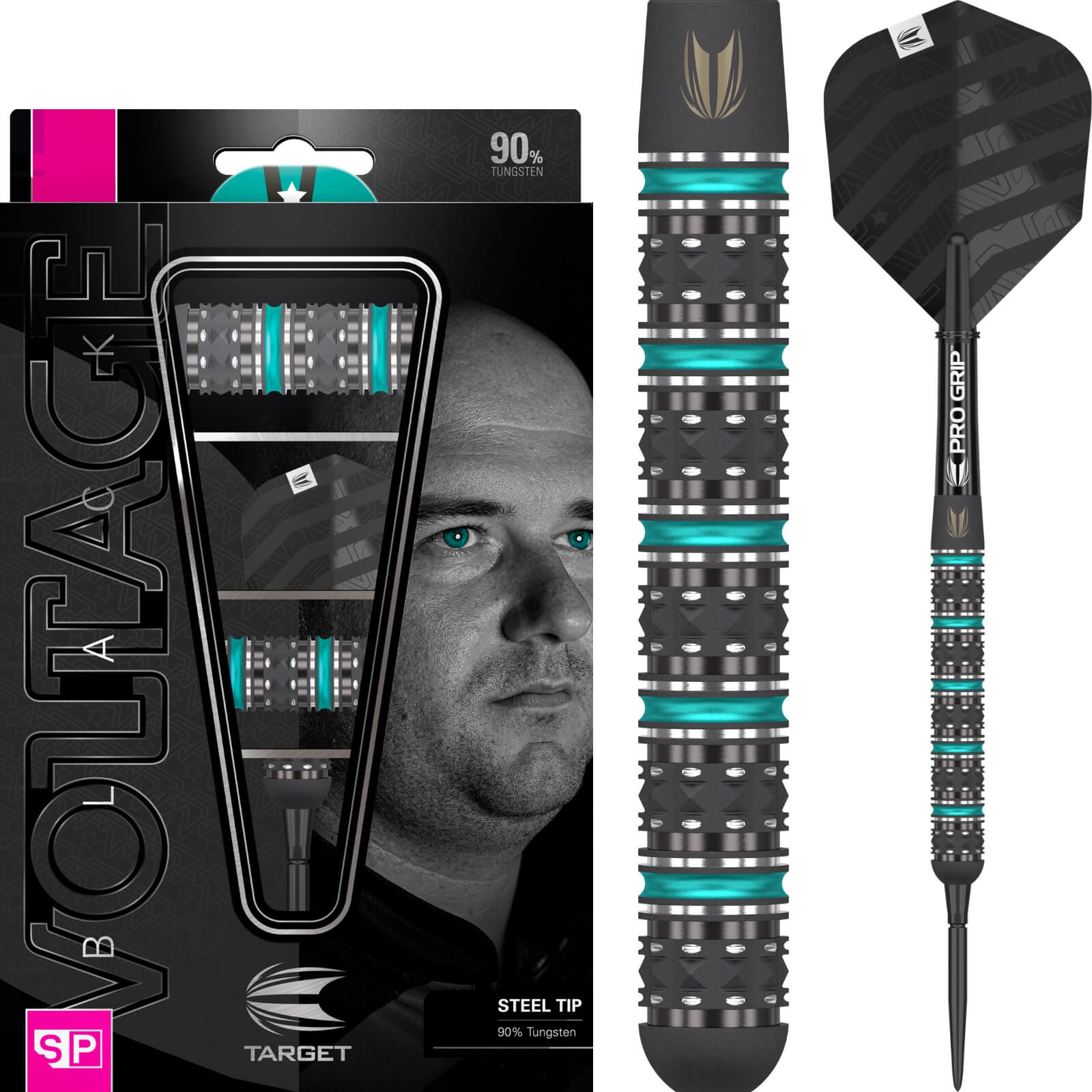 Target - Rob Cross Black Edition Darts - Swiss Point - Steel Tip - 90% Tungsten - 22g 23g 24g