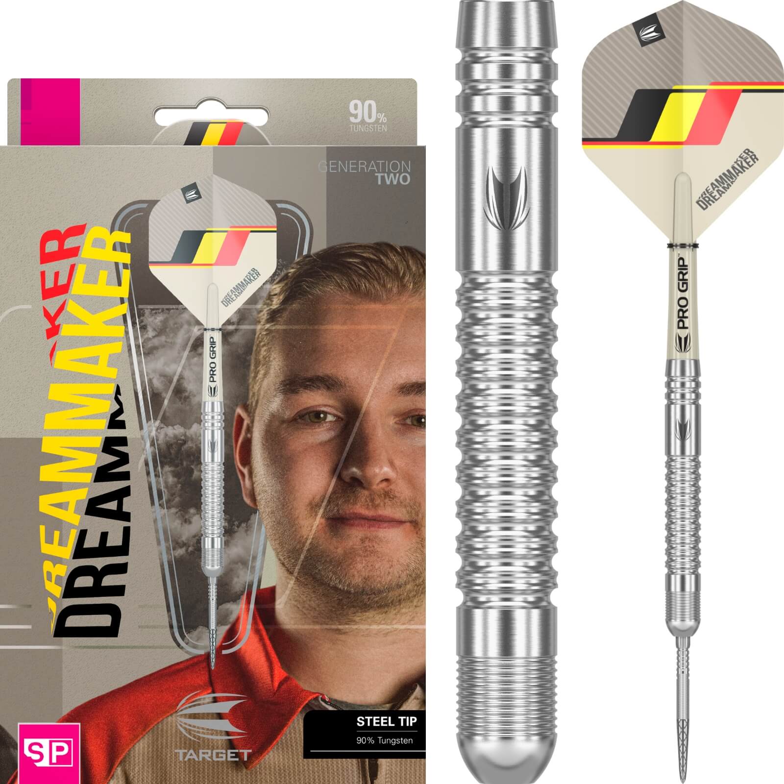 Target - Dimitri Van Den Bergh Gen 2 Darts - Swiss Point - Steel Tip - 90% Tungsten - 21g 23g 25g