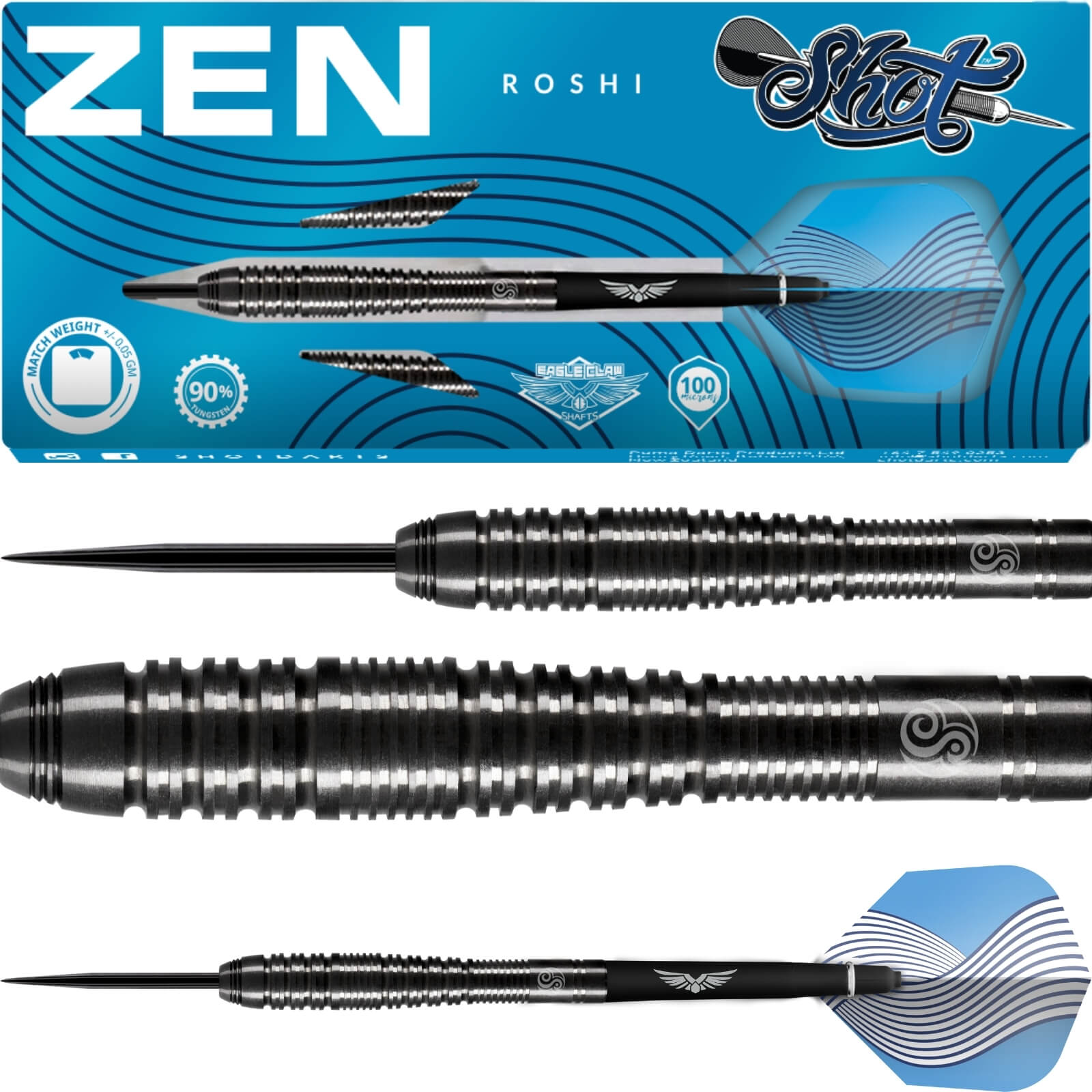 Shot - Zen Roshi Darts - Steel Tip - 90% Tungsten - 23g 25g