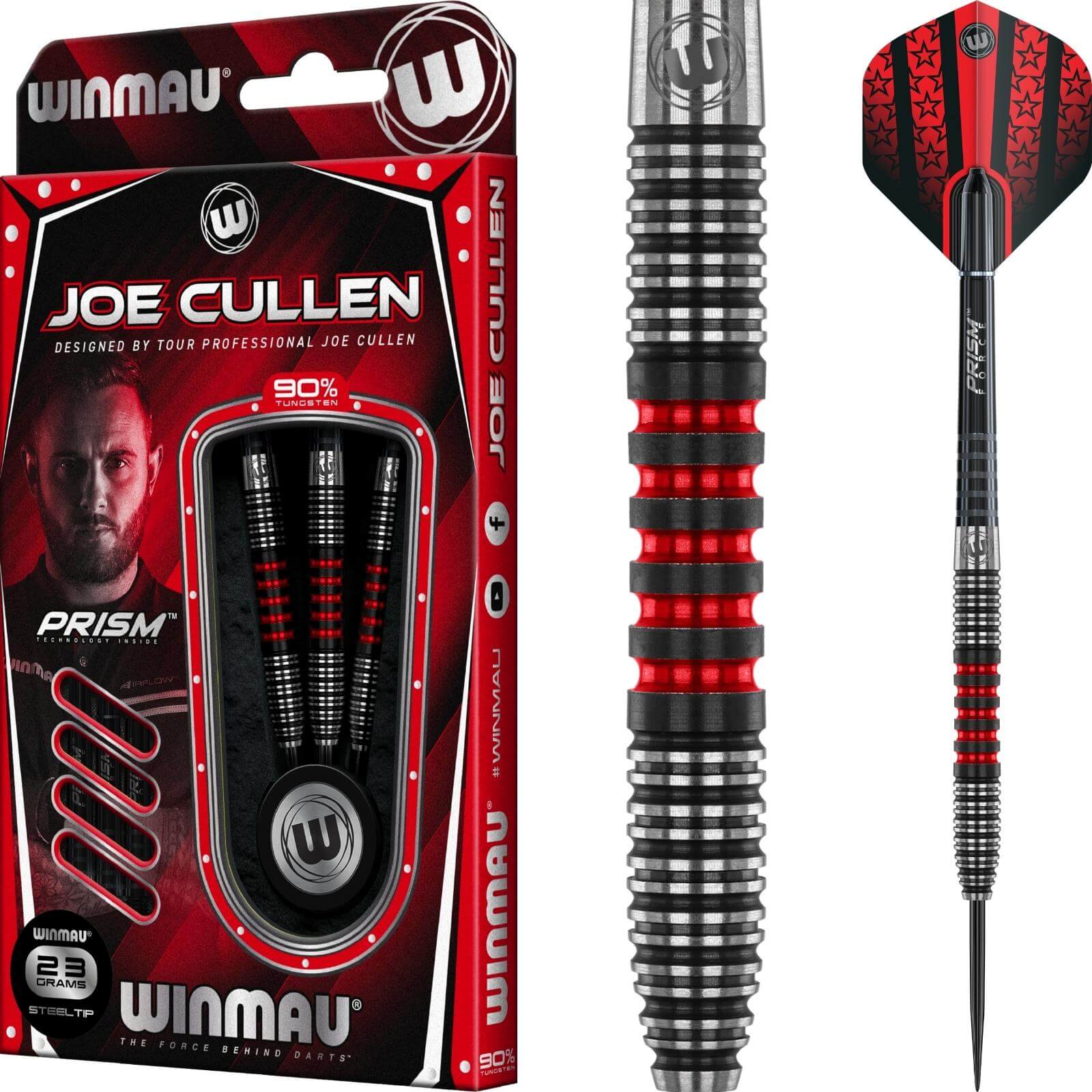 Winmau - Joe Cullen Darts - Steel Tip - 90% Tungsten - 21g 23g 25g