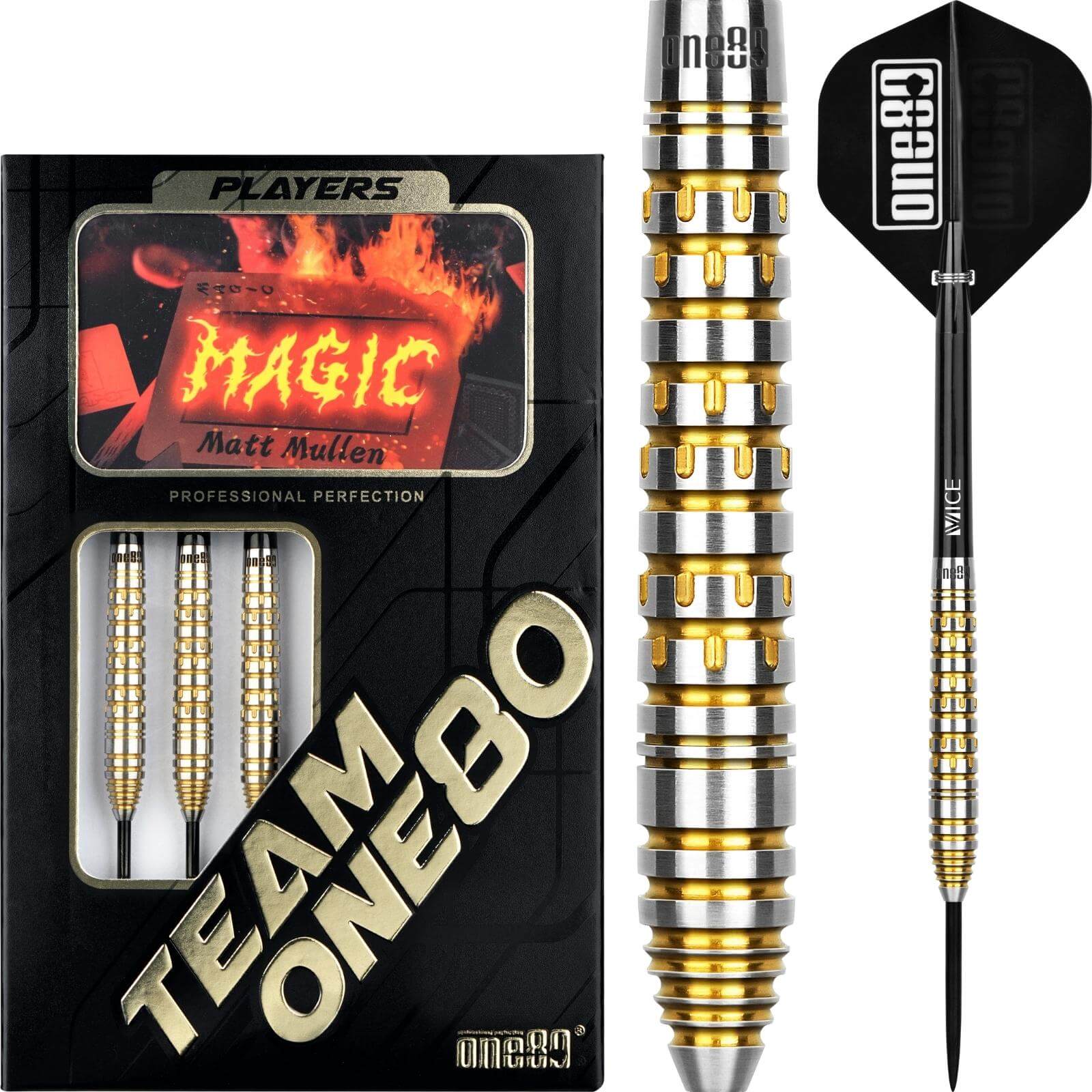 One80 - Matt Mullen Darts - Steel Tip - 90% Tungsten - 23g