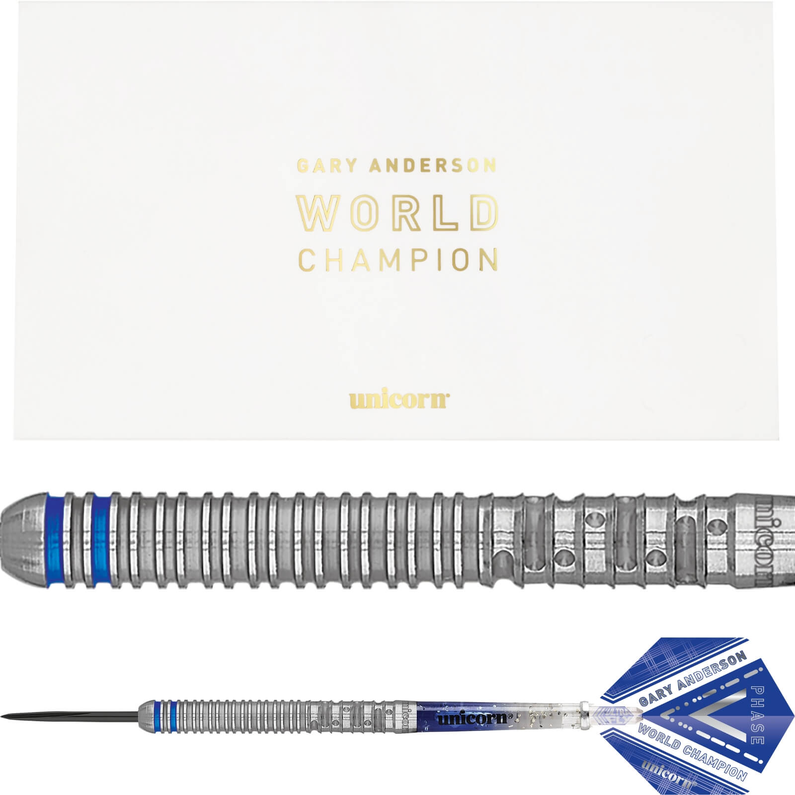 Unicorn - Gary Anderson Phase 5 Darts - Steel Tip - 90% Tungsten - 21g 22g 23g 24g 25g