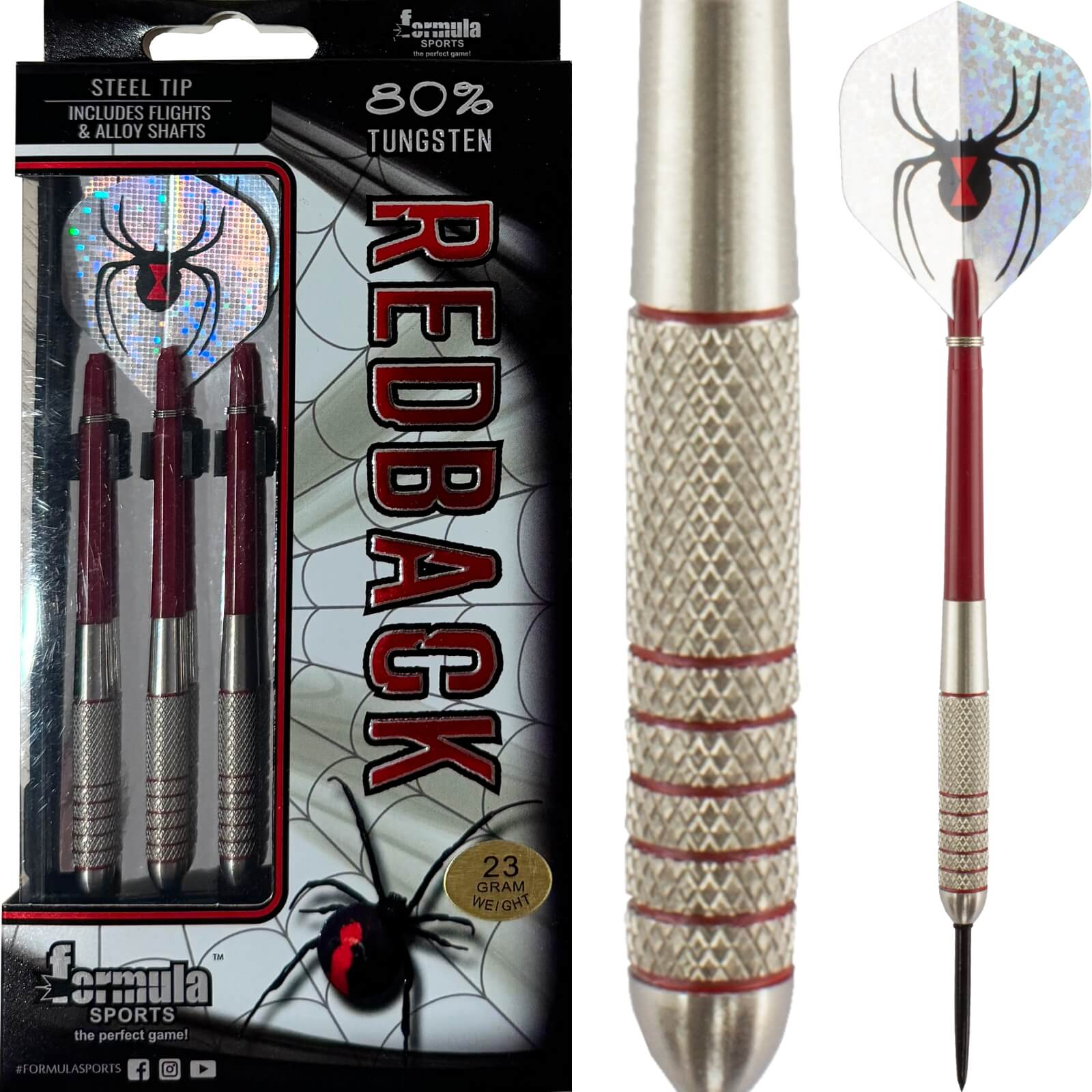 Formula Sports - Redback Darts - Steel Tip - 80% Tungsten - 23g