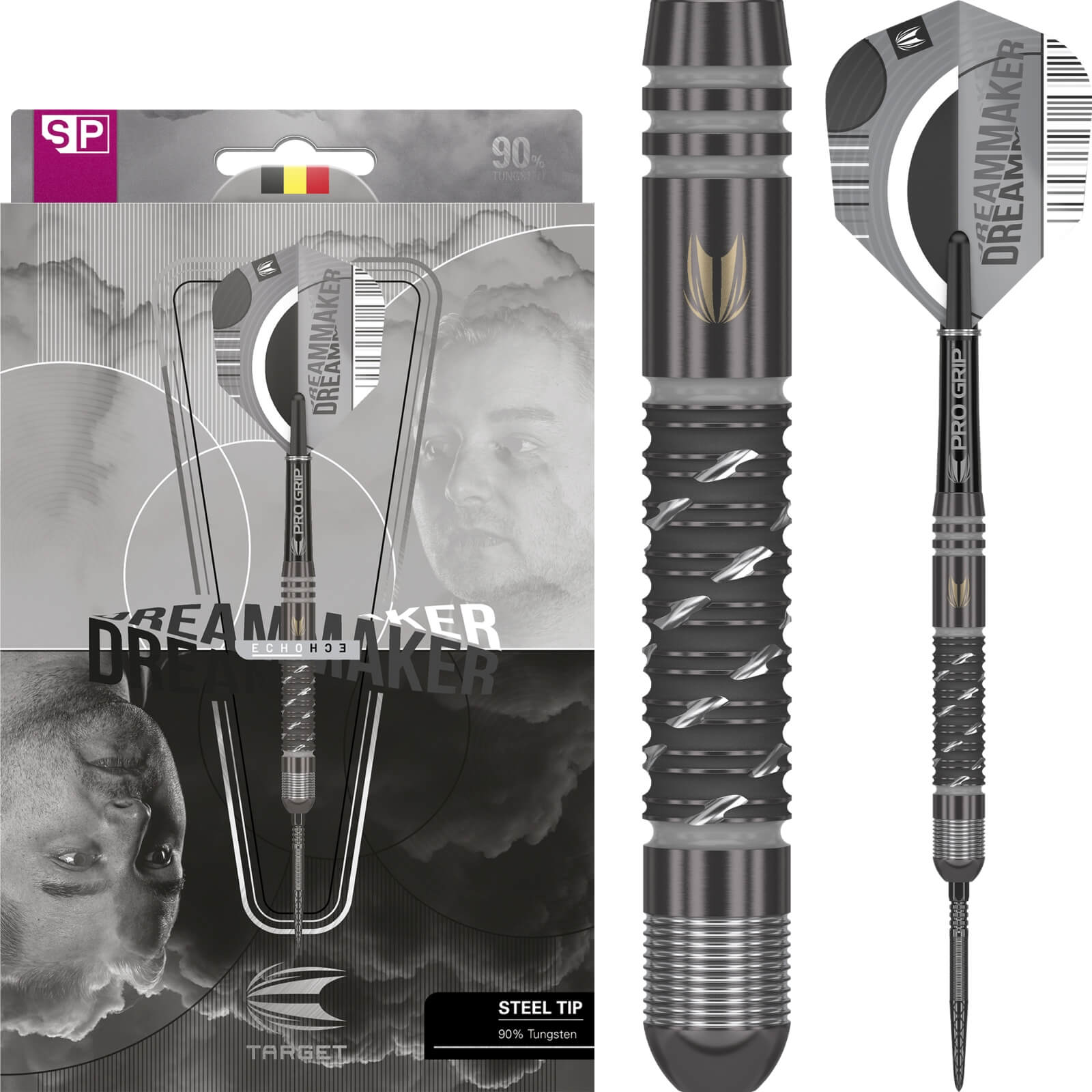 Target - Dimitri Van den Bergh X Echo Darts - Swiss Point - Steel Tip - 90% Tungsten - 22g 23g 24g