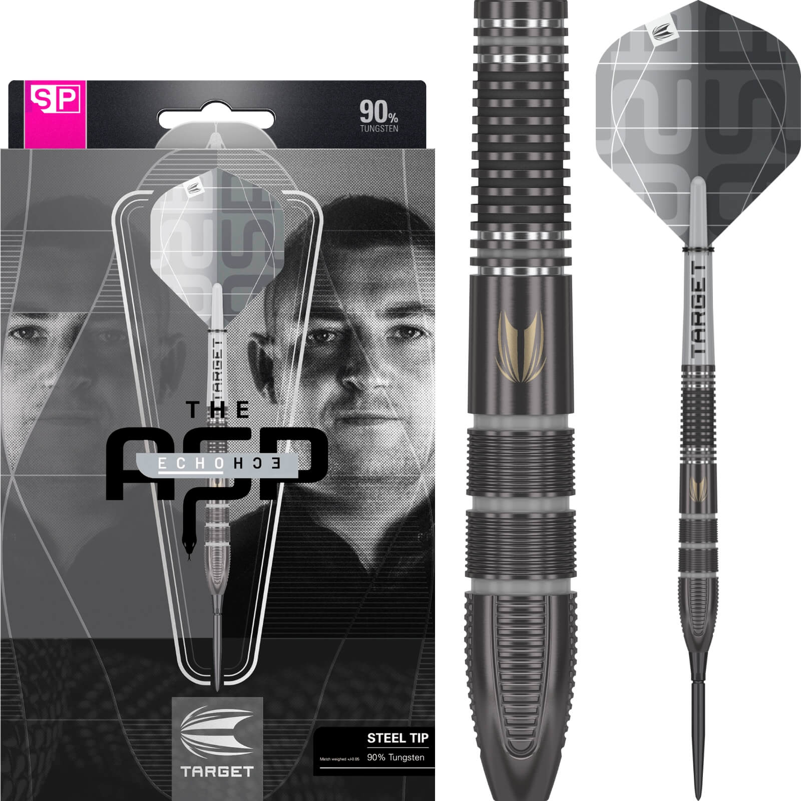 Target - Nathan Aspinall X Echo Darts - Swiss Point - Steel Tip - 90% Tungsten - 22g 23g 24g