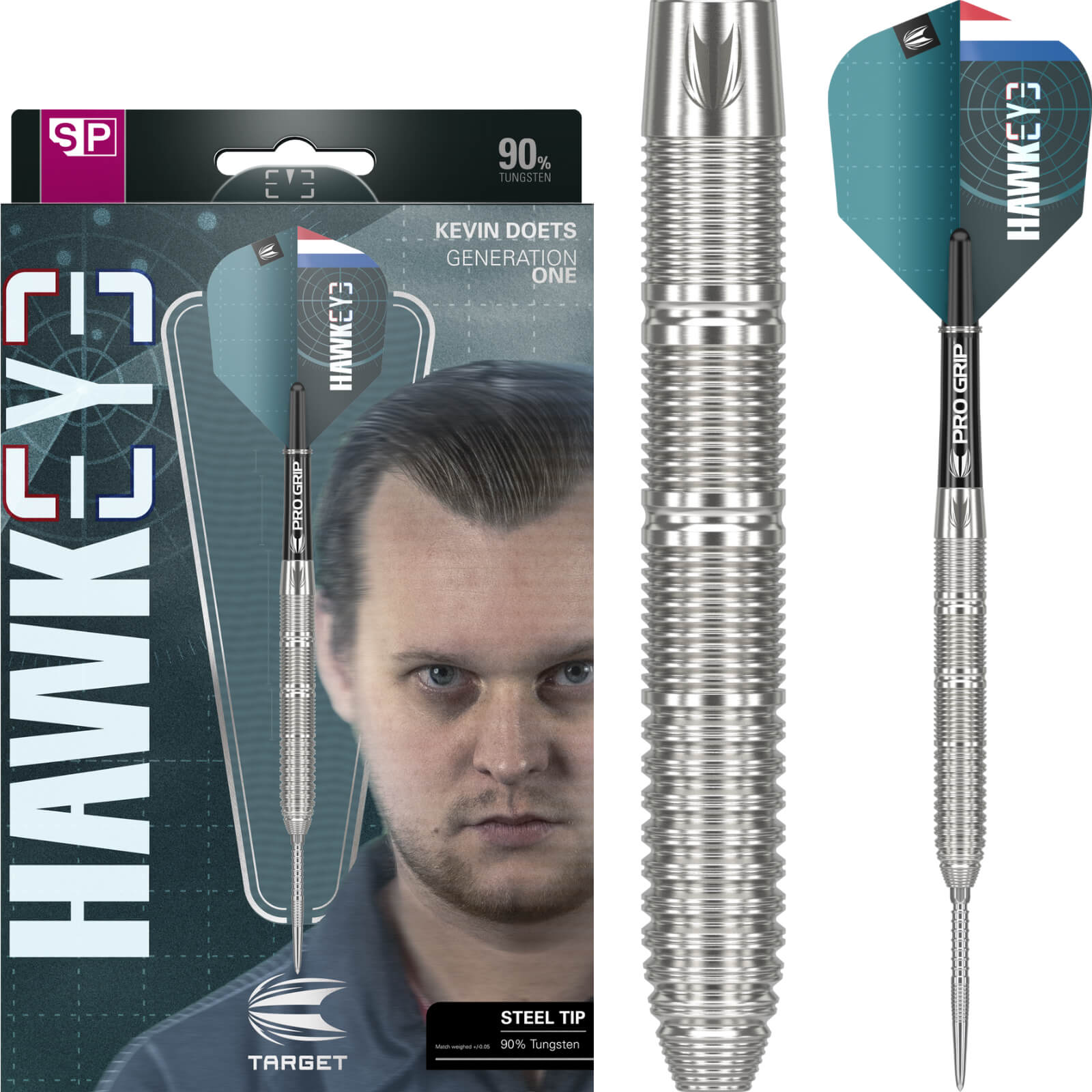 Target - Kevin Doets Darts - Swiss Point - Steel Tip - 90% Tungsten - 23g