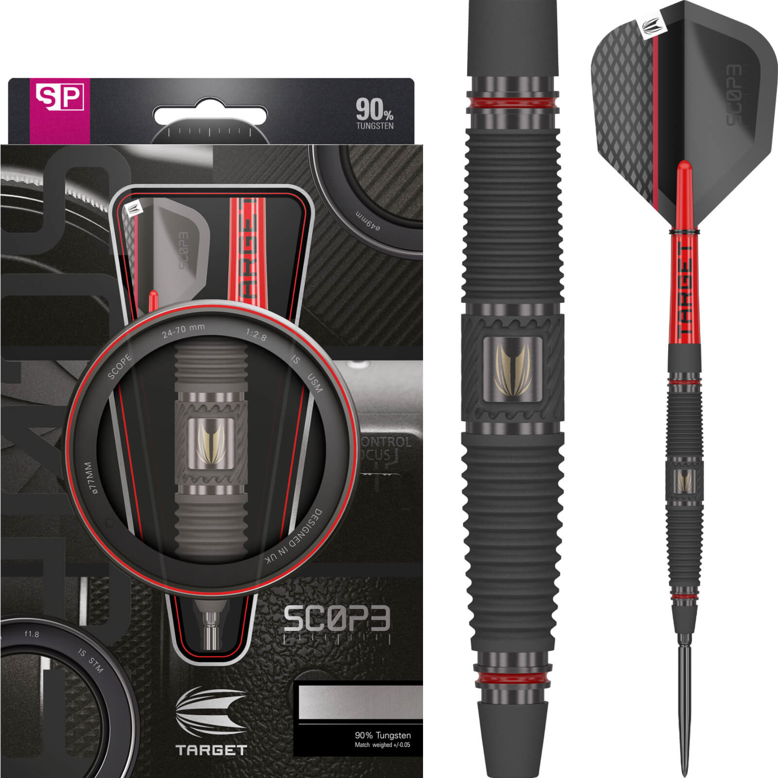 Target - Scope 04 Darts - Swiss Point - Steel Tip - 90% Tungsten - 22g 23g 24g