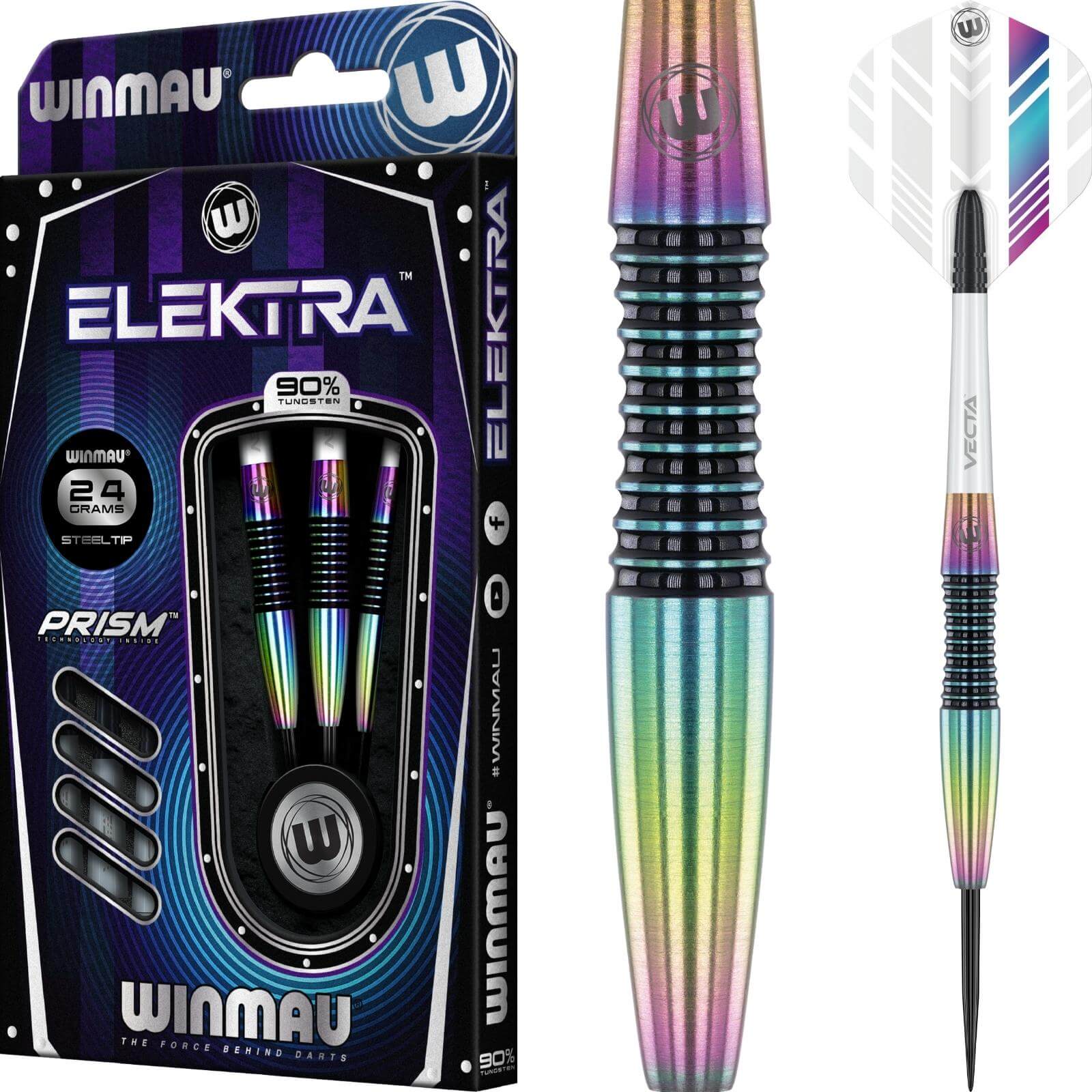 Winmau - Elektra Darts - Steel Tip - 90% Tungsten - 22g 24g 26g