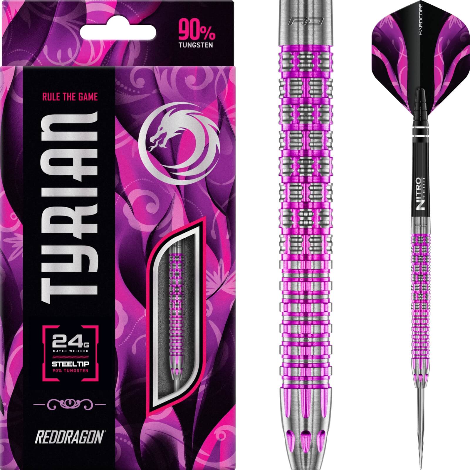 Red Dragon - Tyrian Darts - Steel Tip - 90% Tungsten - 22g 24g