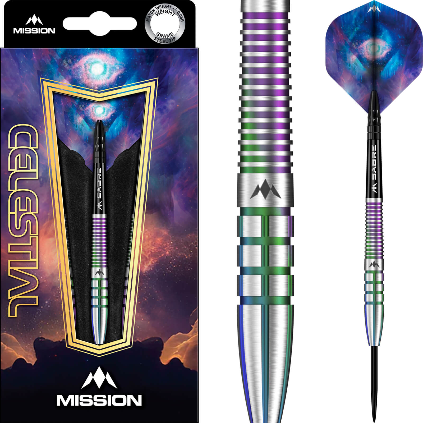 Mission - Celestial Darts - Steel Tip - 95% Tungsten - 21g 23g 25g 27g