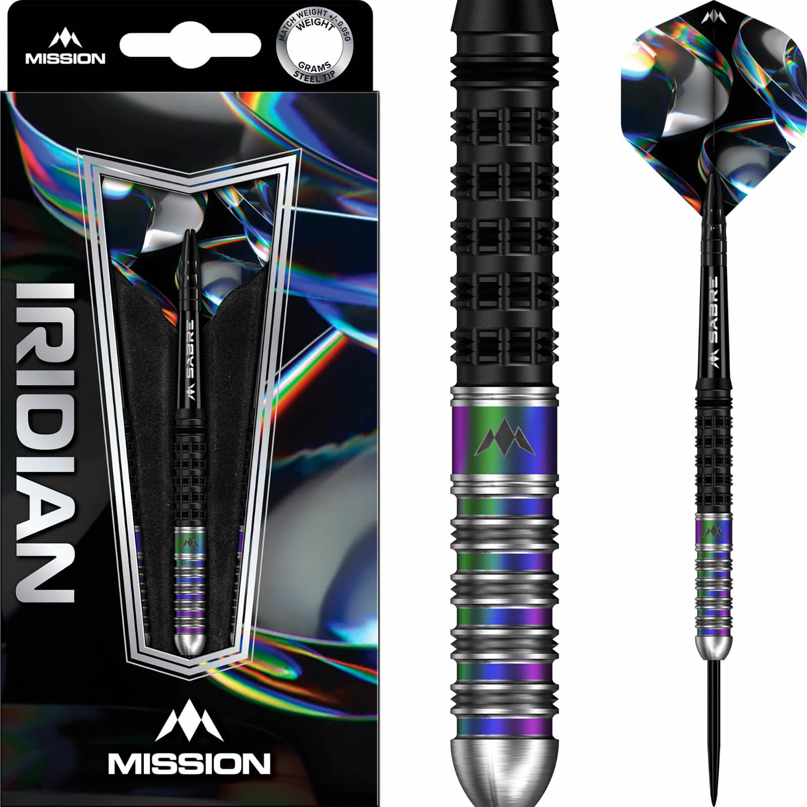 Mission - Iridian Darts - Steel Tip - 90% Tungsten - 22g 24g