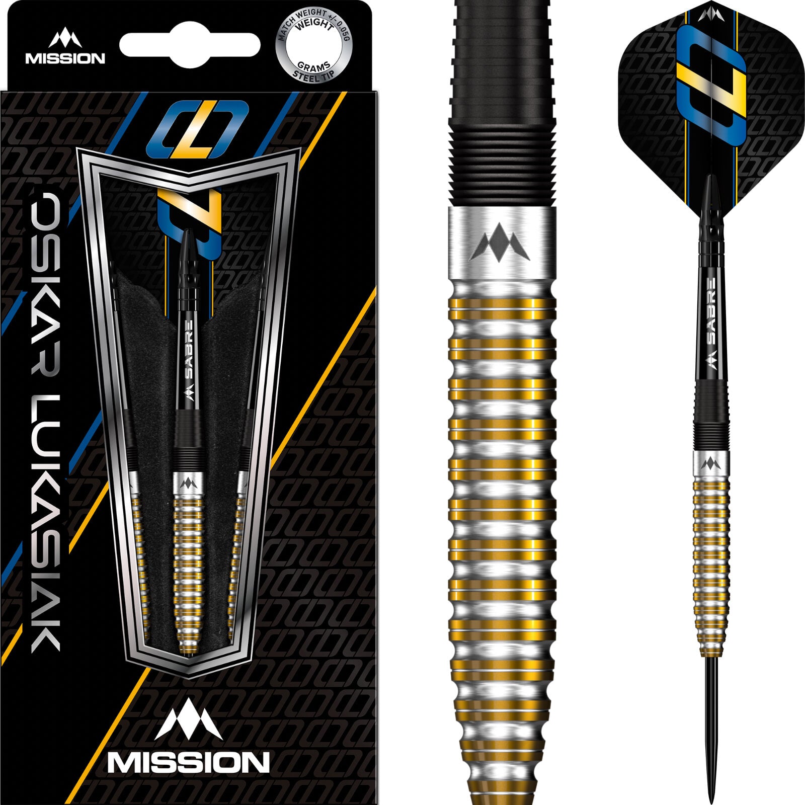 Mission - Oskar Lukasiak Darts - Steel Tip - 95% Tungsten - 22g 24g