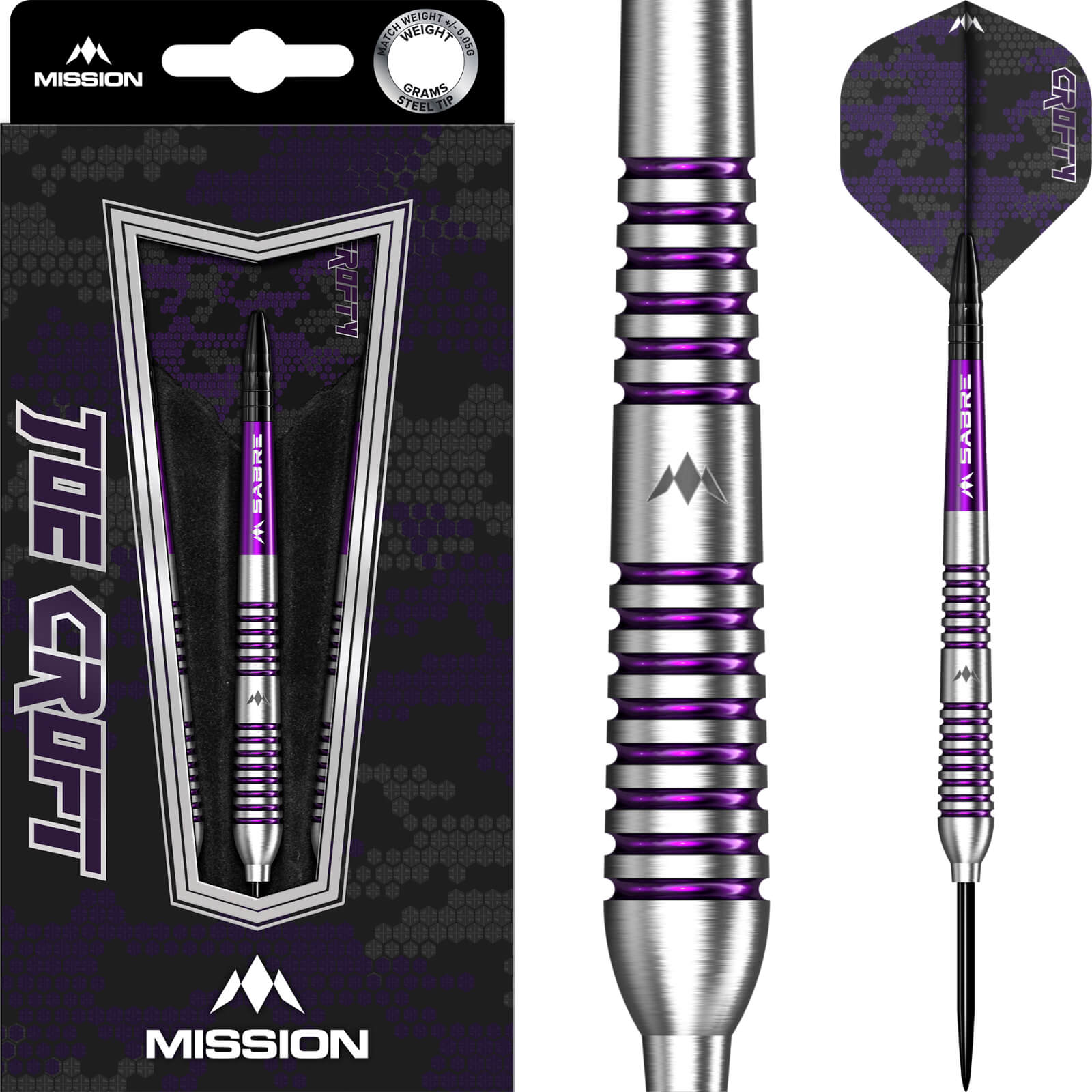 Mission - Joe Croft Darts - Steel Tip - 95% Tungsten - 23g 25g